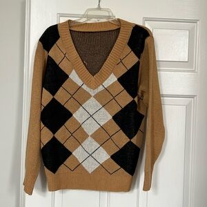 Argyle Plaid Sweater